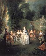 Jean-Antoine Watteau Wenetian festivitles oil painting reproduction